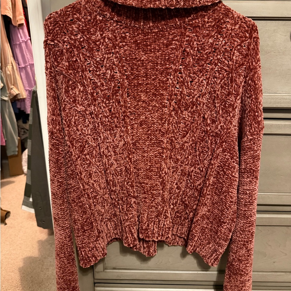 Sadie & Sage Burgundy Cowl Neck Sweater